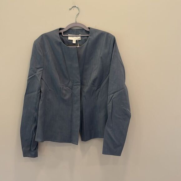 Hugo Boss Women's Javilla Zircon Blue Tailored Blazer 100% Virgin Wool - Picture 6 of 7